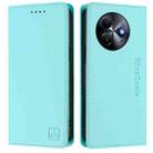 For itel S24 RC01 Dual-Folded Magnetic Suction RFID Leather Phone Case(Mint Green) - 2