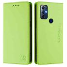 For Motorola G Pure / Moto G Play 2023 RC01 Dual-Folded Magnetic Suction RFID Leather Phone Case(Grass Green) - 2