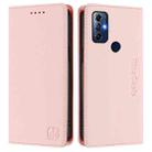 For Motorola G Pure / Moto G Play 2023 RC01 Dual-Folded Magnetic Suction RFID Leather Phone Case(Pink) - 2