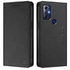 For Motorola G Pure / Moto G Play 2023 RC01 Dual-Folded Magnetic Suction RFID Leather Phone Case(Black) - 2