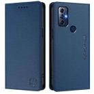 For Motorola G Pure / Moto G Play 2023 RC01 Dual-Folded Magnetic Suction RFID Leather Phone Case(Dark Blue) - 2