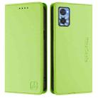 For Motorola Moto E22 / Moto E22i RC01 Dual-Folded Magnetic Suction RFID Leather Phone Case(Grass Green) - 2