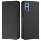 For Motorola Moto E22 / Moto E22i RC01 Dual-Folded Magnetic Suction RFID Leather Phone Case(Black) - 2