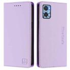 For Motorola Moto E22 / Moto E22i RC01 Dual-Folded Magnetic Suction RFID Leather Phone Case(Light Purple) - 2