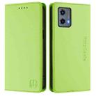 For Motorola Moto G 5G 2023 RC01 Dual-Folded Magnetic Suction RFID Leather Phone Case(Grass Green) - 2