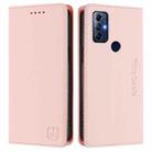 For Motorola Moto G Play 2022 RC01 Dual-Folded Magnetic Suction RFID Leather Phone Case(Pink) - 2