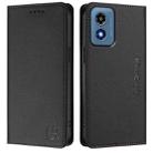 For Motorola Moto G Play 2024 / Moto G 5G 2024 RC01 Dual-Folded Magnetic Suction RFID Leather Phone Case(Black) - 2