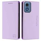 For Motorola Moto G Play 2024 / Moto G 5G 2024 RC01 Dual-Folded Magnetic Suction RFID Leather Phone Case(Light Purple) - 2