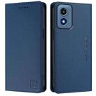 For Motorola Moto G Play 2024 / Moto G 5G 2024 RC01 Dual-Folded Magnetic Suction RFID Leather Phone Case(Dark Blue) - 2