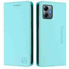 For Motorola Moto G Play 2025 / G Power 2025 RC01 Dual-Folded Magnetic Suction RFID Leather Phone Case(Mint Green) - 2