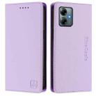 For Motorola Moto G Play 2025 / G Power 2025 RC01 Dual-Folded Magnetic Suction RFID Leather Phone Case(Light Purple) - 2