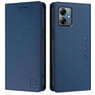 For Motorola Moto G Play 2025 / G Power 2025 RC01 Dual-Folded Magnetic Suction RFID Leather Phone Case(Dark Blue) - 2