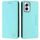 For Motorola Moto G Power 5G 2024 RC01 Dual-Folded Magnetic Suction RFID Leather Phone Case(Mint Green) - 2