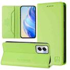 For Motorola Moto G Power 5G 2024 RC01 Dual-Folded Magnetic Suction RFID Leather Phone Case(Grass Green) - 1