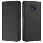For Motorola Moto G Power 2021 RC01 Dual-Folded Magnetic Suction RFID Leather Phone Case(Black) - 2