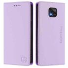 For Motorola Moto G Power 2021 RC01 Dual-Folded Magnetic Suction RFID Leather Phone Case(Light Purple) - 2