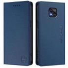 For Motorola Moto G Power 2021 RC01 Dual-Folded Magnetic Suction RFID Leather Phone Case(Dark Blue) - 2