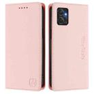 For Motorola Moto G Power 2023 RC01 Dual-Folded Magnetic Suction RFID Leather Phone Case(Pink) - 2