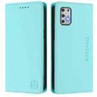 For Motorola Moto G Stylus 4G 2021 RC01 Dual-Folded Magnetic Suction RFID Leather Phone Case(Mint Green) - 2