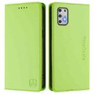 For Motorola Moto G Stylus 4G 2021 RC01 Dual-Folded Magnetic Suction RFID Leather Phone Case(Grass Green) - 2