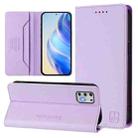 For Motorola Moto G Stylus 4G 2021 RC01 Dual-Folded Magnetic Suction RFID Leather Phone Case(Light Purple) - 1