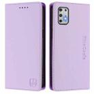 For Motorola Moto G Stylus 4G 2021 RC01 Dual-Folded Magnetic Suction RFID Leather Phone Case(Light Purple) - 2