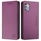 For Motorola Moto G Stylus 4G 2021 RC01 Dual-Folded Magnetic Suction RFID Leather Phone Case(Violet) - 2