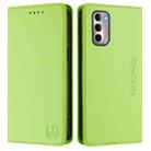 For Motorola Moto G Stylus 4G 2022 RC01 Dual-Folded Magnetic Suction RFID Leather Phone Case(Grass Green) - 2