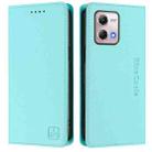 For Motorola Moto G Stylus 4G 2023 RC01 Dual-Folded Magnetic Suction RFID Leather Phone Case(Mint Green) - 2