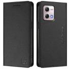 For Motorola Moto G Stylus 4G 2023 RC01 Dual-Folded Magnetic Suction RFID Leather Phone Case(Black) - 2