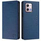 For Motorola Moto G Stylus 4G 2023 RC01 Dual-Folded Magnetic Suction RFID Leather Phone Case(Dark Blue) - 2