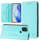 For Motorola Moto G Stylus 5G 2021 RC01 Dual-Folded Magnetic Suction RFID Leather Phone Case(Mint Green) - 1