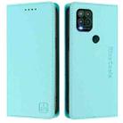 For Motorola Moto G Stylus 5G 2021 RC01 Dual-Folded Magnetic Suction RFID Leather Phone Case(Mint Green) - 2