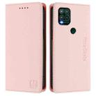 For Motorola Moto G Stylus 5G 2021 RC01 Dual-Folded Magnetic Suction RFID Leather Phone Case(Pink) - 2