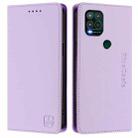 For Motorola Moto G Stylus 5G 2021 RC01 Dual-Folded Magnetic Suction RFID Leather Phone Case(Light Purple) - 2