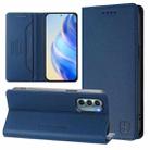 For Motorola Moto G Stylus 5G 2022 RC01 Dual-Folded Magnetic Suction RFID Leather Phone Case(Dark Blue) - 1