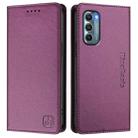 For Motorola Moto G Stylus 5G 2022 RC01 Dual-Folded Magnetic Suction RFID Leather Phone Case(Violet) - 2