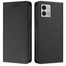 For Motorola Moto G Stylus 5G 2023 RC01 Dual-Folded Magnetic Suction RFID Leather Phone Case(Black) - 2