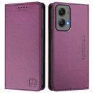 For Motorola Moto G Stylus 5G 2024 RC01 Dual-Folded Magnetic Suction RFID Leather Phone Case(Violet) - 2