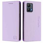 For Motorola Moto G13 / G23 / G53 5G RC01 Dual-Folded Magnetic Suction RFID Leather Phone Case(Light Purple) - 2