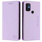 For Motorola Moto G30 / G20 / G10 RC01 Dual-Folded Magnetic Suction RFID Leather Phone Case(Light Purple) - 2