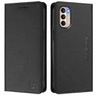 For Motorola Moto G31 / G41 RC01 Dual-Folded Magnetic Suction RFID Leather Phone Case(Black) - 2