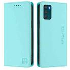 For Motorola Moto G42 RC01 Dual-Folded Magnetic Suction RFID Leather Phone Case(Mint Green) - 2