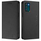 For Motorola Moto G42 RC01 Dual-Folded Magnetic Suction RFID Leather Phone Case(Black) - 2