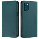 For Motorola Moto G42 RC01 Dual-Folded Magnetic Suction RFID Leather Phone Case(Dark Green) - 2