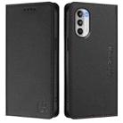 For Motorola Moto G52 4G / G82 5G / G71s 5G RC01 Dual-Folded Magnetic Suction RFID Leather Phone Case(Black) - 2