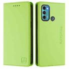 For Motorola Moto G60 / G40 Fusion RC01 Dual-Folded Magnetic Suction RFID Leather Phone Case(Grass Green) - 2