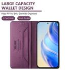 For Motorola Moto G62 5G / Moto G62 India RC01 Dual-Folded Magnetic Suction RFID Leather Phone Case(Violet) - 3