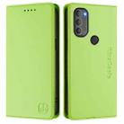 For Motorola Moto G71 5G RC01 Dual-Folded Magnetic Suction RFID Leather Phone Case(Grass Green) - 2