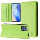 For Motorola Moto S30 Pro / Edge 30 Fusion RC01 Dual-Folded Magnetic Suction RFID Leather Phone Case(Grass Green) - 1